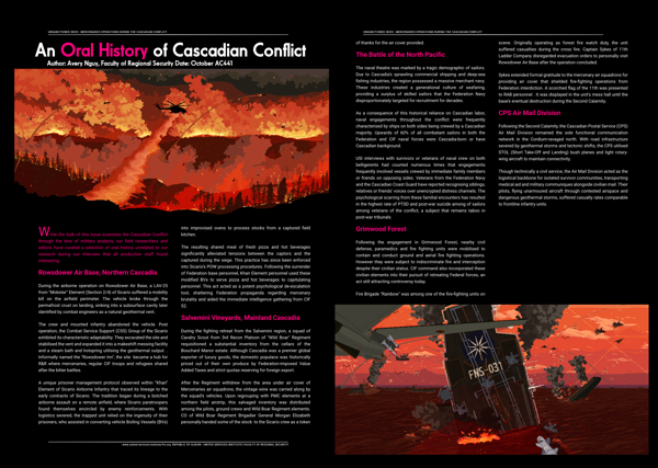 An Oral History Of Cascadian Conflict